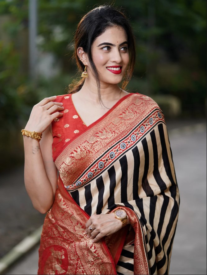 Digital Print Silk Sharee